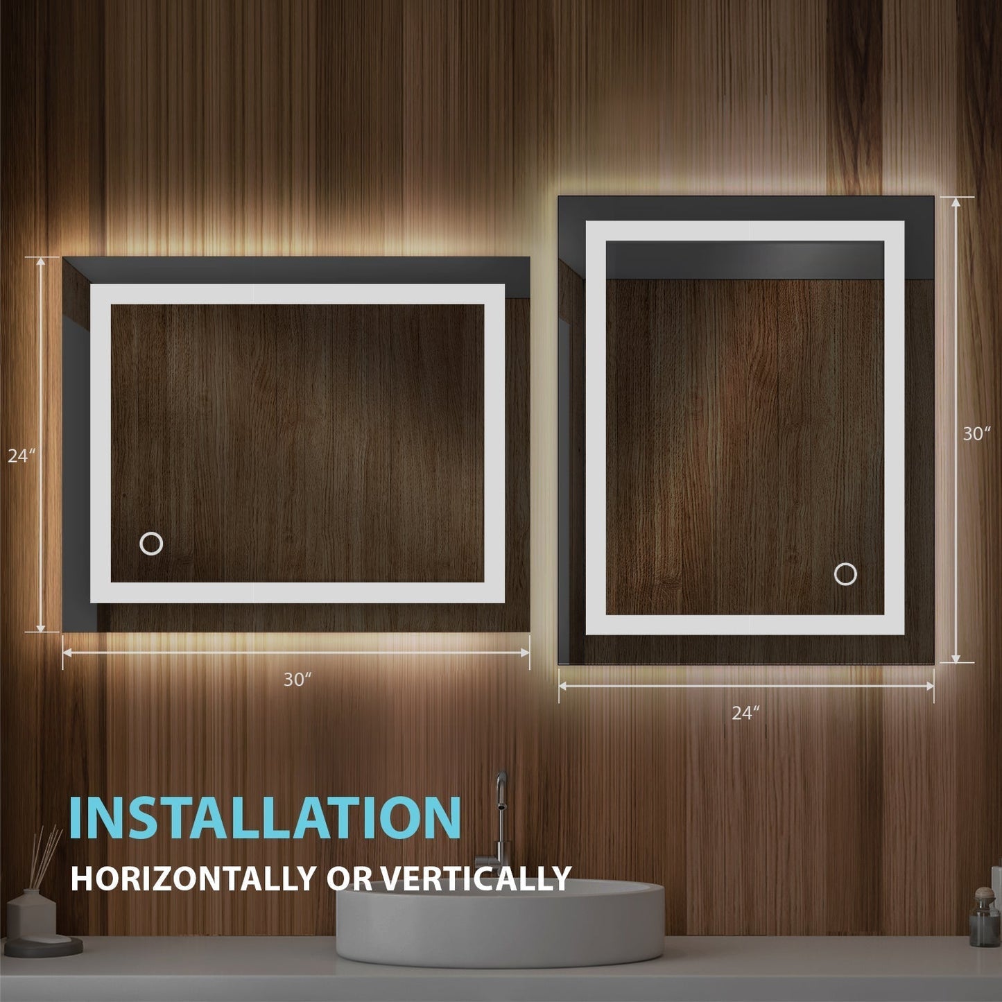 Blossom Lyra 24 x 30 Inch LED Mirror - LED M8 2430