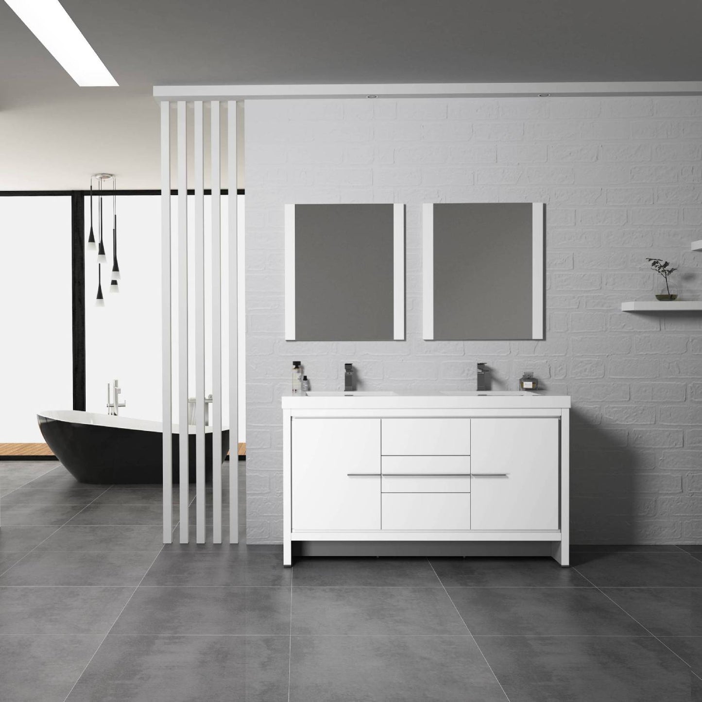 Blossom Milan 60 Inch Bathroom Vanity - V8014 60 01