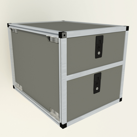 GOOSE GEAR Double Drawer Module - 18 3/16" Wide x 25" Depth - 1832-GGR-SH